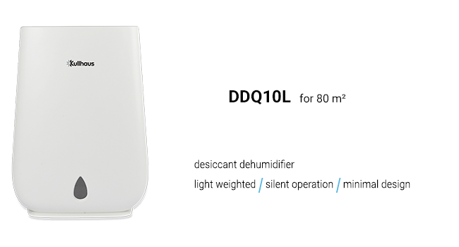 Kullhaus DDQ10L Desiccant Dehumidifier for 80 m²